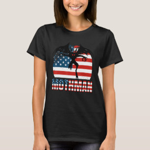 Mothman Cryptid 4th Of July American Flag T-Shirt