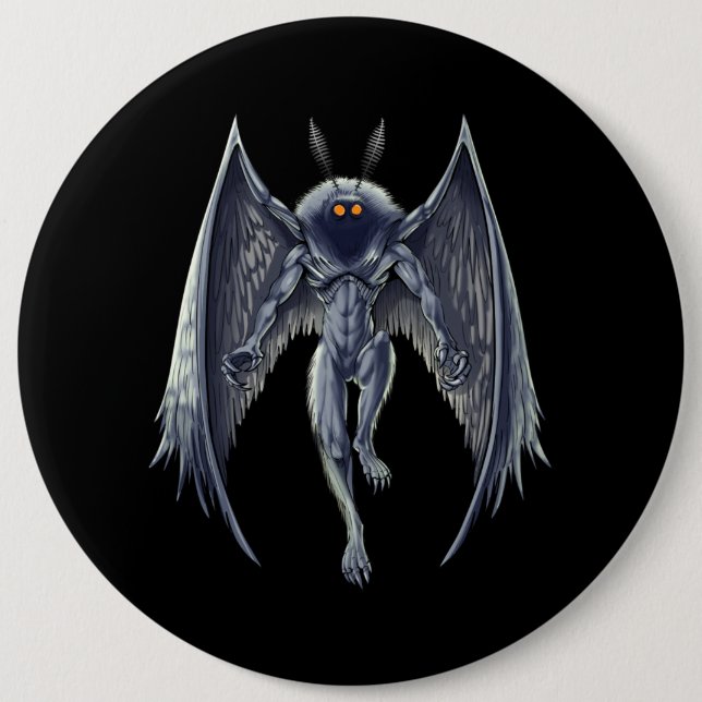 Mothman Cryptid Creature 6 Cm Round Badge (Front)