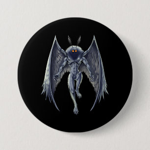 Mothman Cryptid Creature 7.5 Cm Round Badge