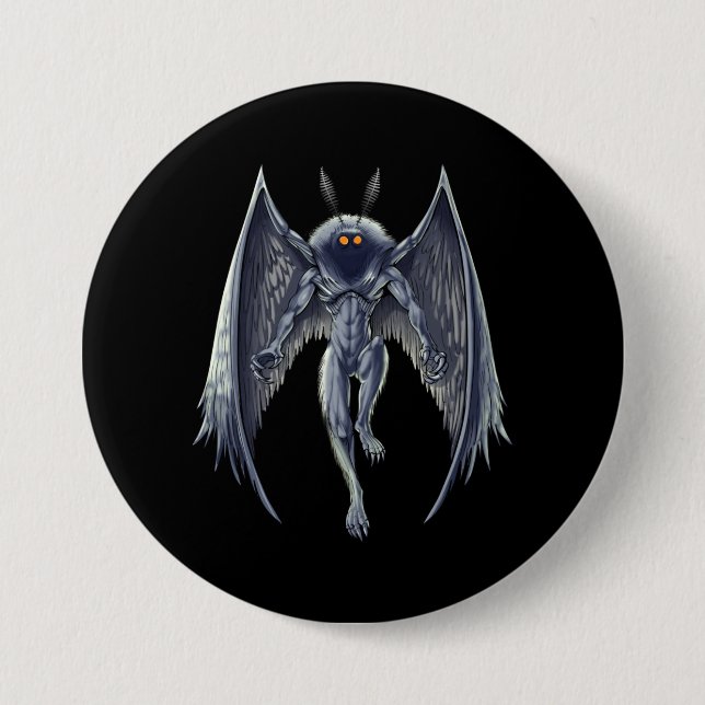 Mothman Cryptid Creature 7.5 Cm Round Badge (Front)