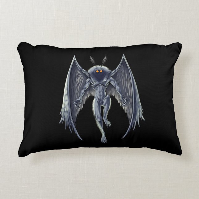 Mothman Cryptid Creature Decorative Cushion (Front)
