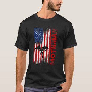 Mothman Cryptid Cryptozoology American Flag T-Shirt