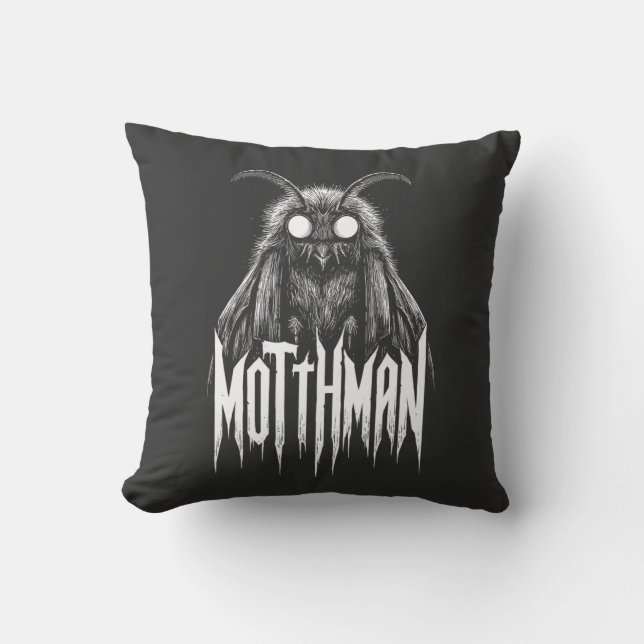 Mothman Cryptid Horror Gothic Paranormal Creature  Cushion (Front)
