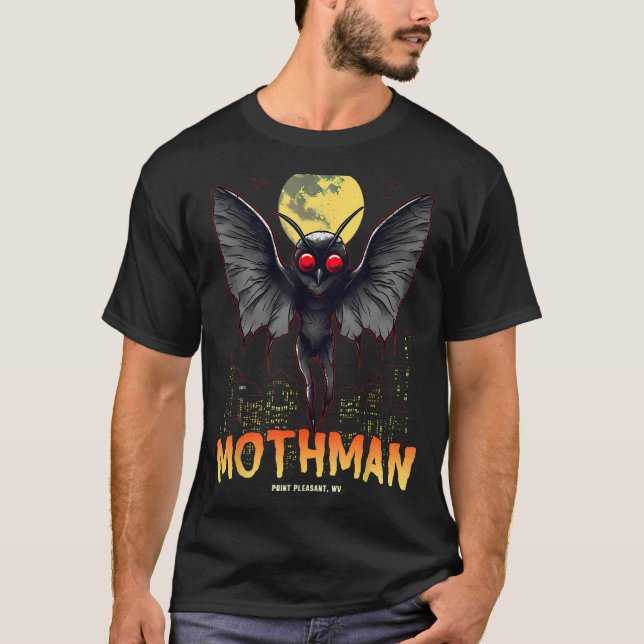 Mothman Cute Cryptid Creature Cryptozoology T-Shirt (Front)