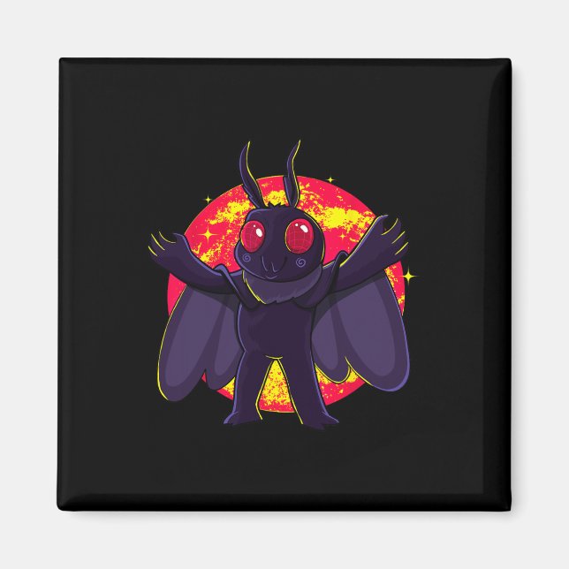 Mothman Cute Cryptid Creatures Point Pleasant WV R Magnet (Front)