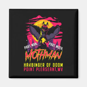 Mothman Fun Cryptid Harbinger Part Man Part Moth  Magnet