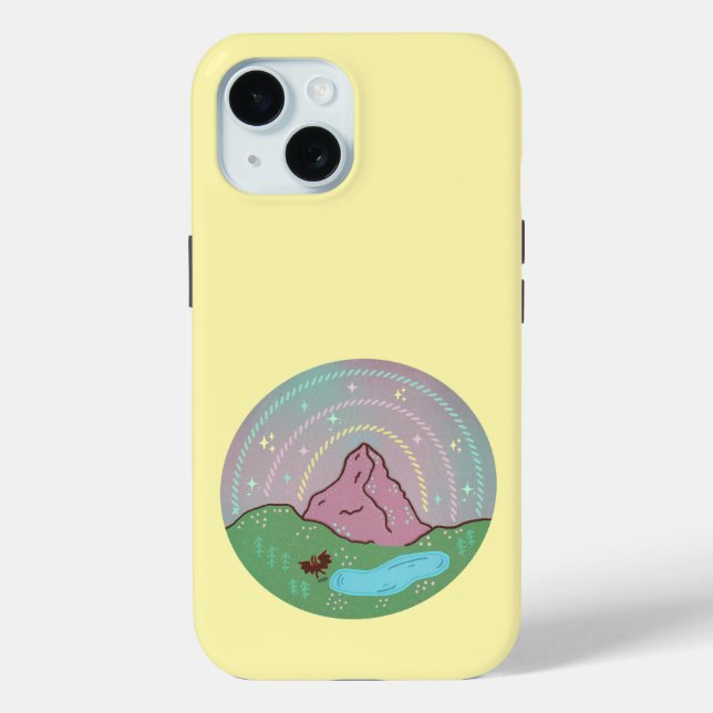 Mothman Home Planet | Cryptid Cosmic Folklore Art Case-Mate iPhone Case (Back)