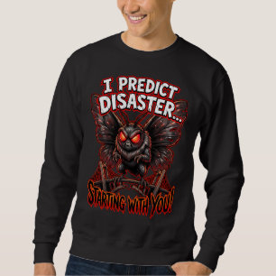 Mothman I Predict Disaster Funny Cryptid Humor Sweatshirt
