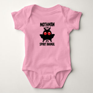 Mothman Is My Spirit Animal Silhouette Baby Bodysuit