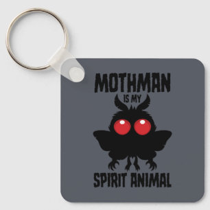 Mothman Is My Spirit Animal Silhouette Key Ring