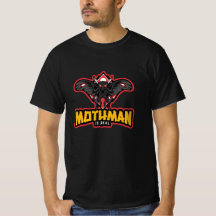 Mothman is real with red and yellow logo Mothman