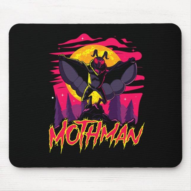 Mothman Movie Fun Cryptid Halloween Myth Monster C Mouse Pad (Front)
