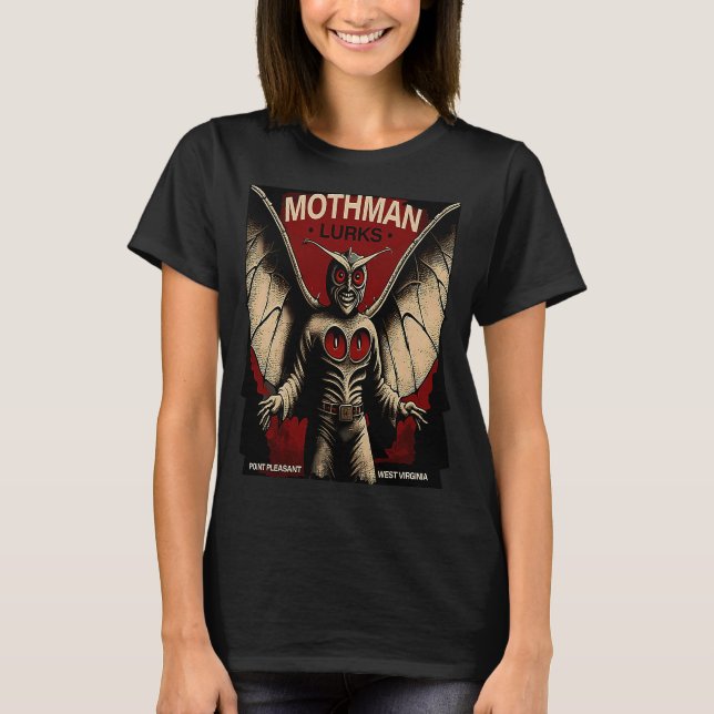 Mothman  Mysterious Winged Creature T-Shirt (Front)