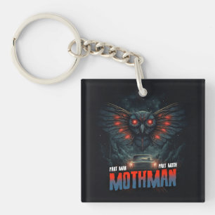 Mothman Night Sky with Car Lights Key Ring