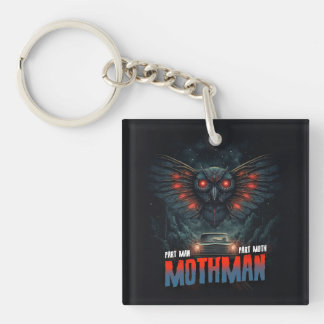 Mothman Night Sky with Car Lights Key Ring