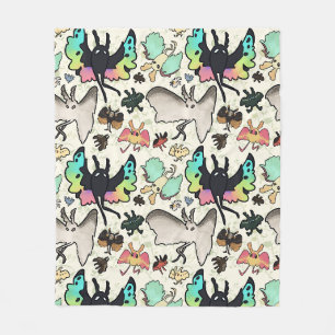 Mothman Pattern Fleece Blanket