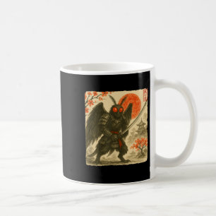 Mothman Samurai Japanese Warrior Costume Sumi-e Ar Coffee Mug