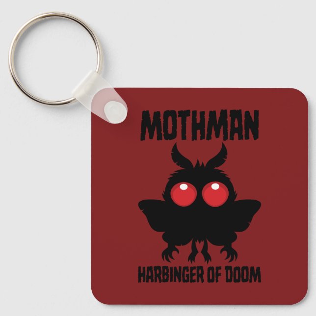 Mothman - Spooky Cute Harbinger Of Doom Key Ring (Front)