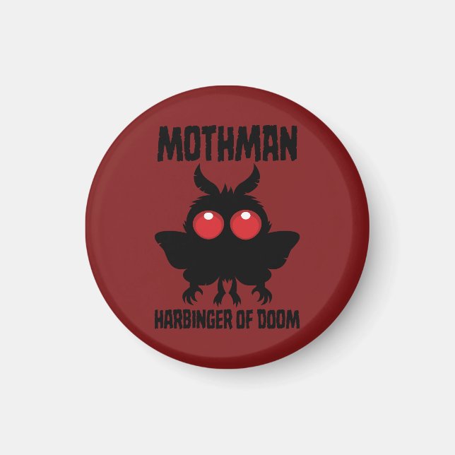 Mothman - Spooky Cute Harbinger Of Doom Magnet (Front)