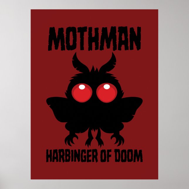 Mothman - Spooky Cute Harbinger Of Doom Poster (Front)