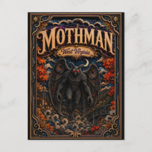 Mothman West Virginia Popcut Legends Postcard
