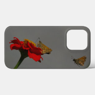 Moths and Red Zinnia iPhone 13 Pro Case