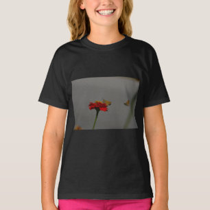 Moths and Red Zinnia T-Shirt