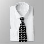 Moths in Black, White and Grey  Tie<br><div class="desc">Tie in a 3 x 4 grid of detailed,  beautiful moths in black and white,  with shades of grey on a black background</div>