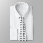 Moths in Grey, Black and White Tie<br><div class="desc">Tie in a pattern of detailed,  beautiful moths in black and white,  with shades of grey on a white background</div>