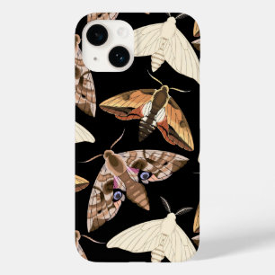 Moths on Black Case-Mate iPhone 14 Case