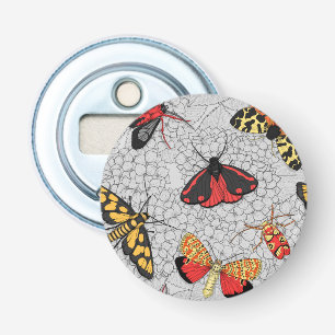 Moths on hydrangea bottle opener