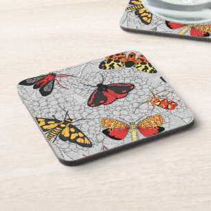 Moths on hydrangea coaster