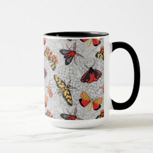 Moths on hydrangea mug