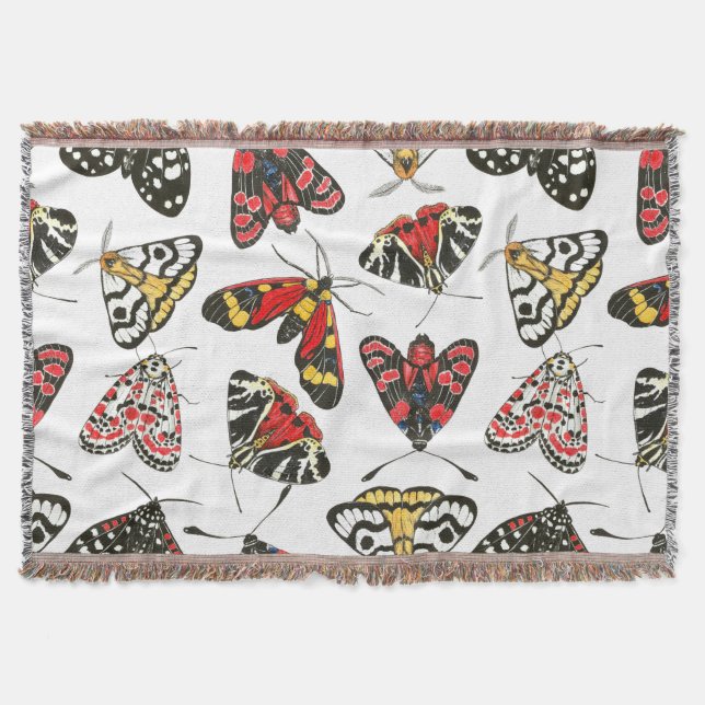 Moths Throw Blanket (Front)