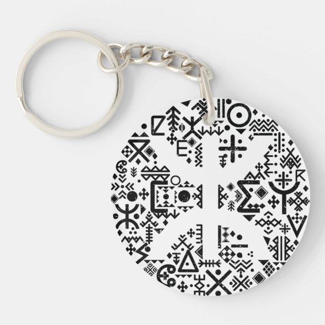 Motif amazigh z imazighen key ring (Front)