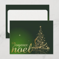 Motif de Noël vert avec arbre de Noël doré