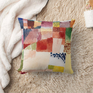 Motif from Hammamet by Paul Klee, Abstract Art Cushion
