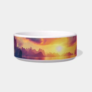 Motif of an epic red sunset bowl
