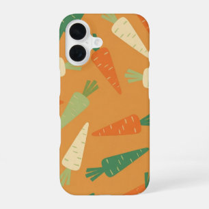 Motif Vintage aux Carottes Complètes iPhone 16 Case