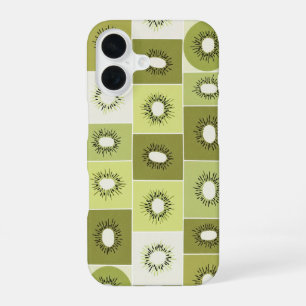 Motif Vintage aux Kiwis Découpés iPhone 16 Case