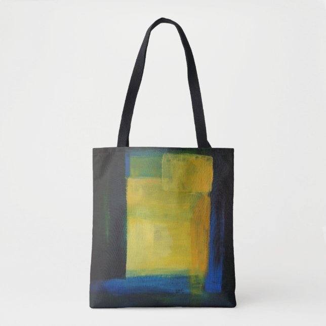 "Motion" Blue  Yellow  Tote Bag (Front)