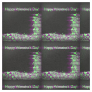 Motion Happy Valentine's Day Greeting Fabric