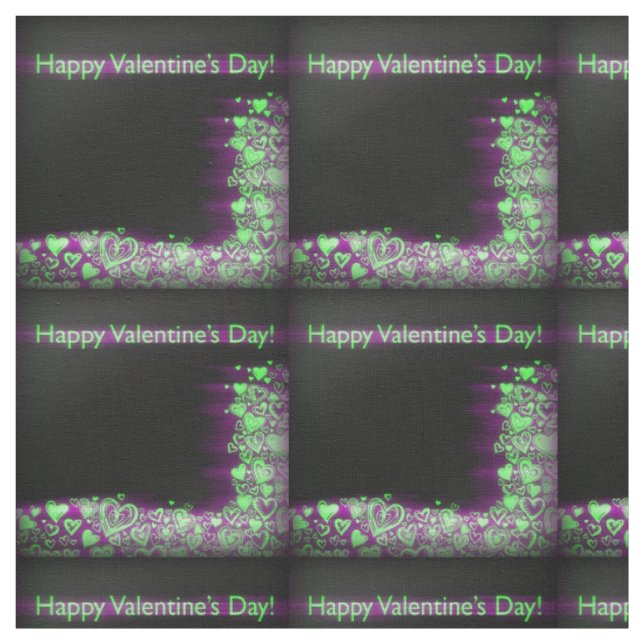 Motion Happy Valentine's Day Greeting Fabric (Swatch)