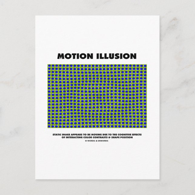 Motion Illusion (Optical Illusion) Postcard (Front)
