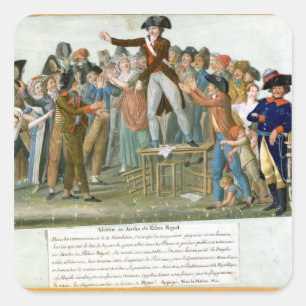 Motion in the Garden of the Palais-Royal Square Sticker
