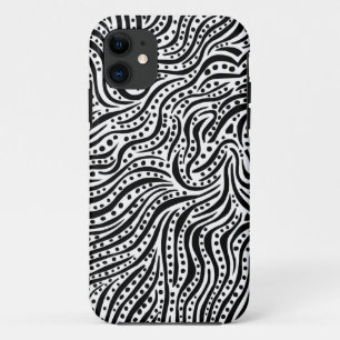 Motion on the Water - Black and White iPhone 11 Case