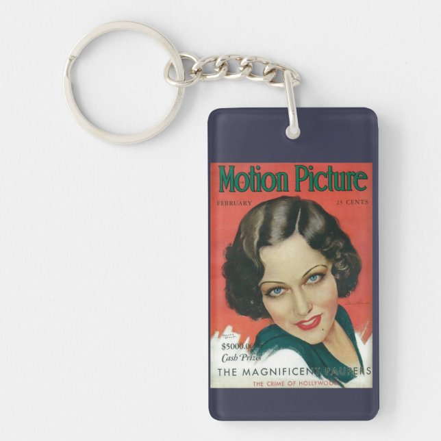 Motion Picture February 1931 Gloria Swanson cover Key Ring (Front)