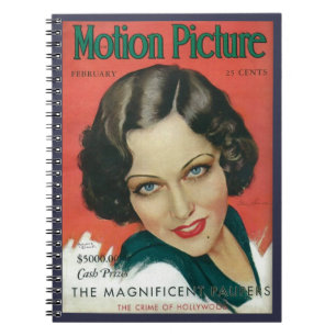 Motion Picture February 1931 Gloria Swanson cover Notebook