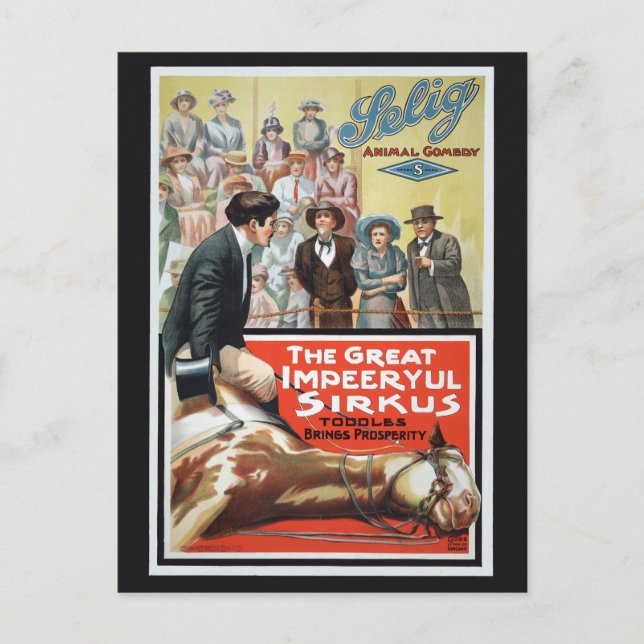 Motion Picture For The Great Impeeryul Sirkus Postcard (Front)