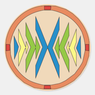 Motiv Indianer theme native american Classic Round Sticker